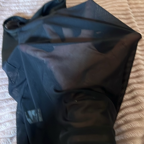 MIND CODE black mesh top with short turtle neck, size: SMALL NWOT. - Picture 8 of 17